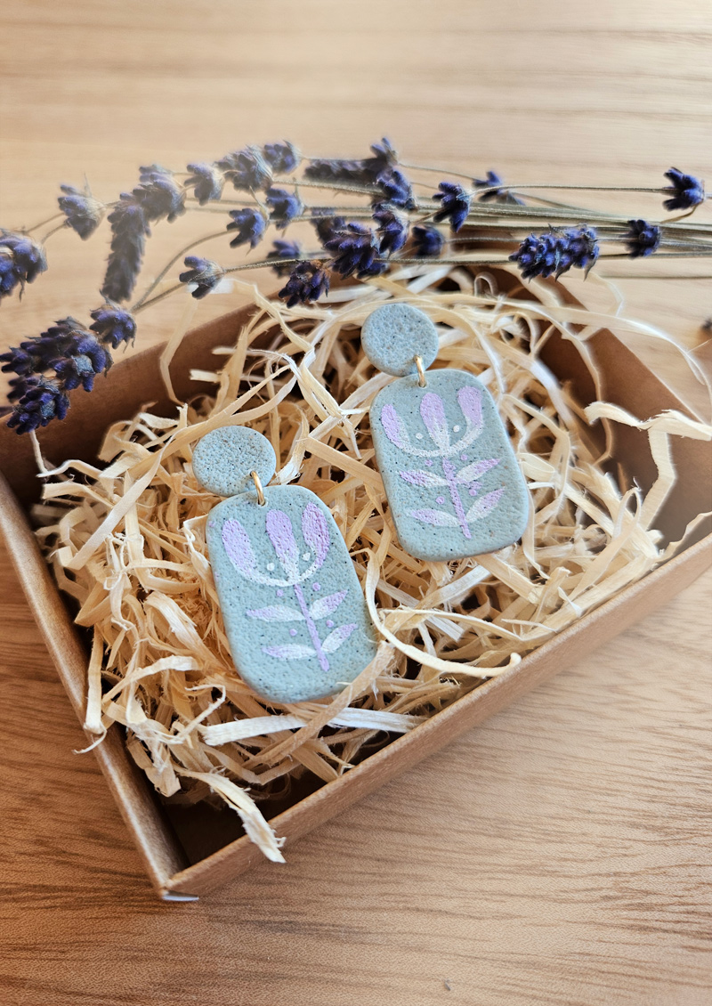 etno lilled käsitöö kõrvarõngad