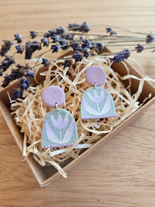 etno lilled eesti disain kõrvarõngad