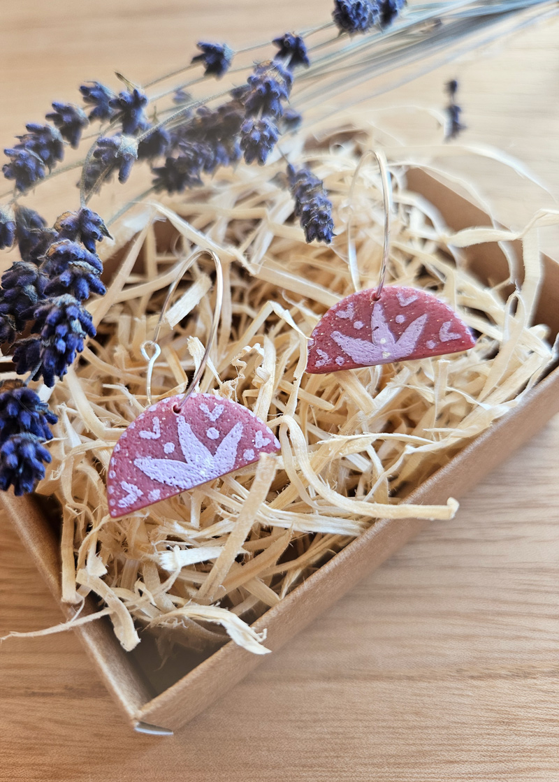 etno lilled eesti disain kõrvarõngad