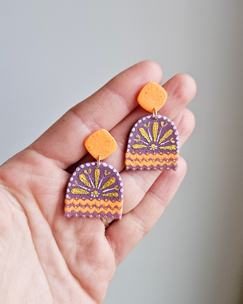 eesti disain kõrvarõngad etno lilled