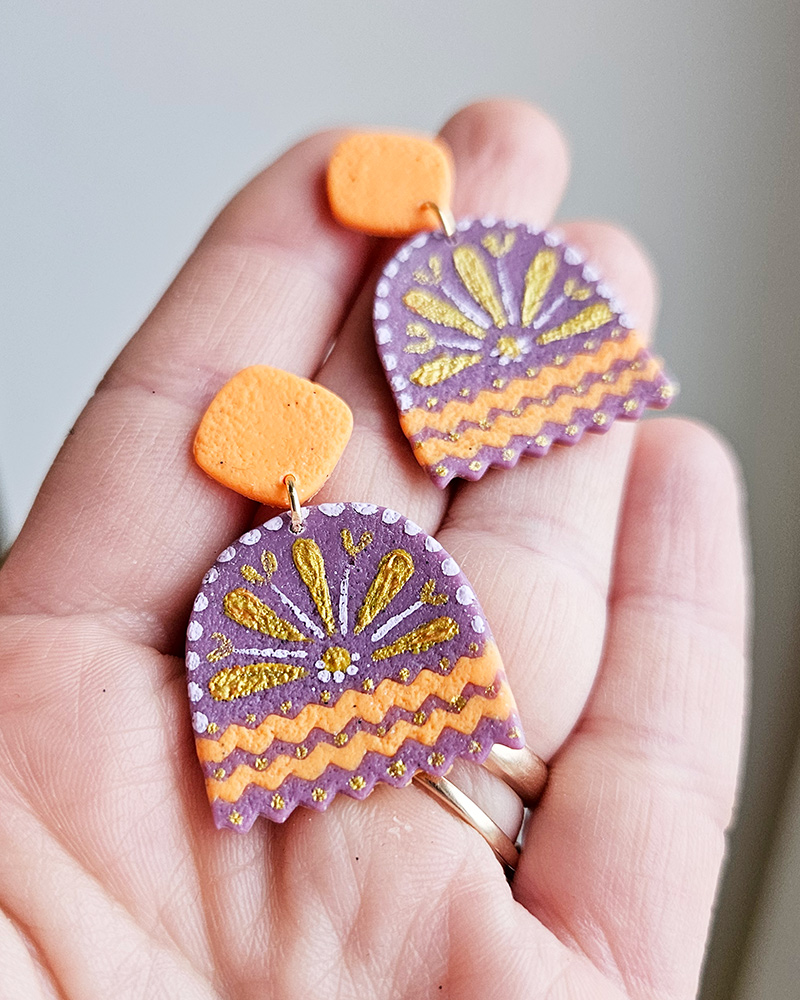 eesti disain kõrvarõngad etno lilled