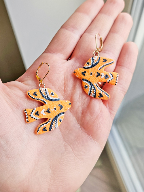 eesti disain kõrvarõngad etno linnud