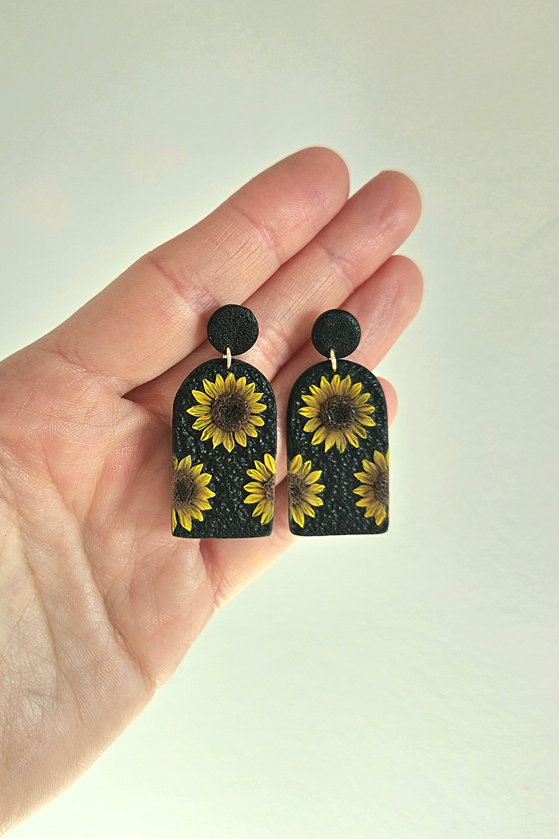 päevalillega kõrvarõngad