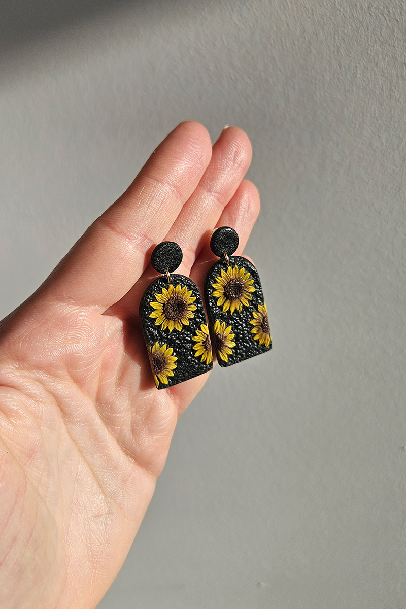 päevalilledega kõrvarõngad