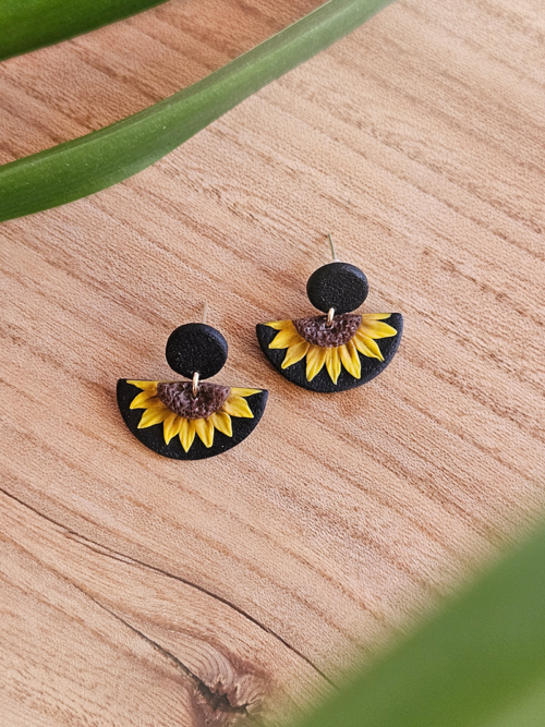 Päevalillega kõrvarõngad