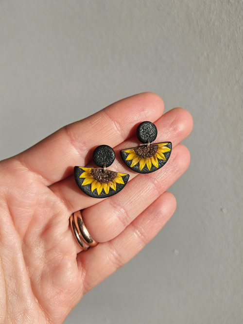 eesti disain kõrvarõngad päevalillega