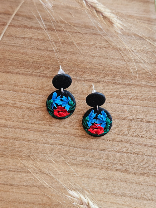 Rukkilillega kõrvarõngad