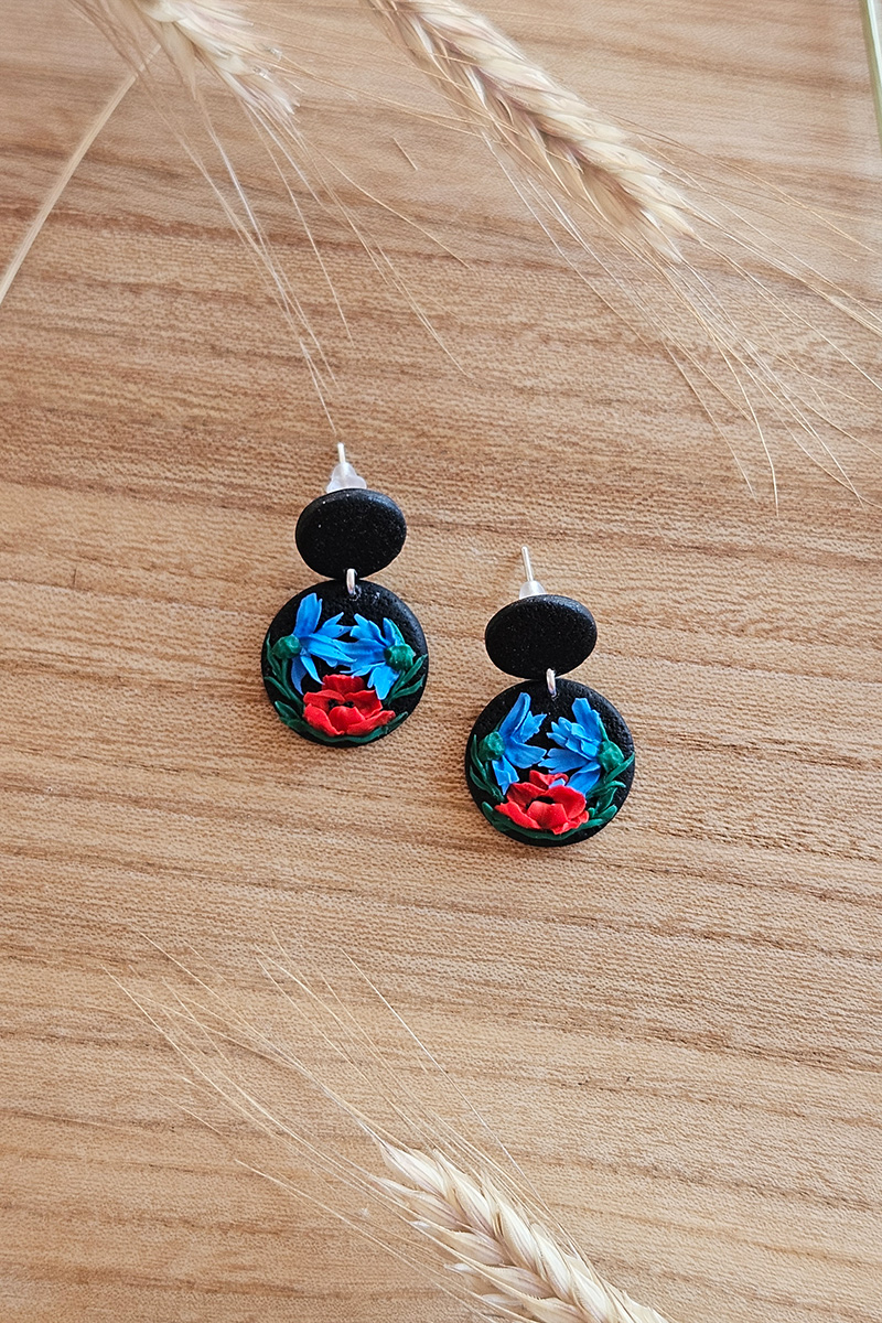 Rukkilillega kõrvarõngad