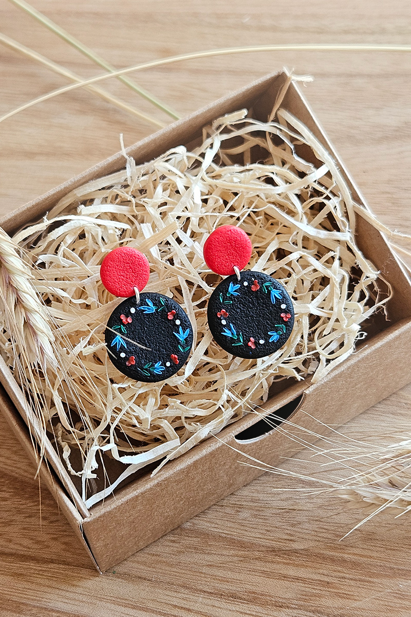 etno stiilis eesti käsitöö kõrvarõngad