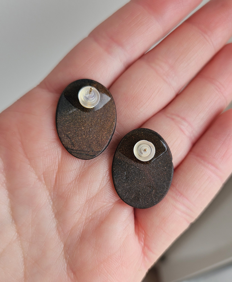 eesti disain käsitöö kõrvarõngad pruunid pronksid