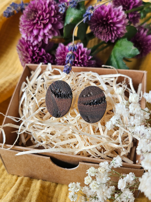 eesti disain käsitöö kõrvarõngad pruunid pronksid